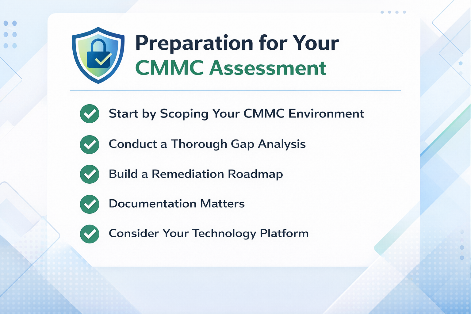 Preparing for Your CMMC Assessment